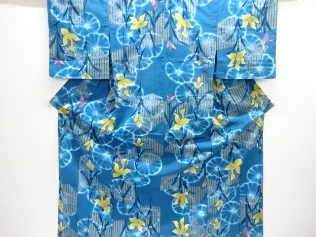 JAPANESE KIMONO / YUKATA / COTTON / FLOWER